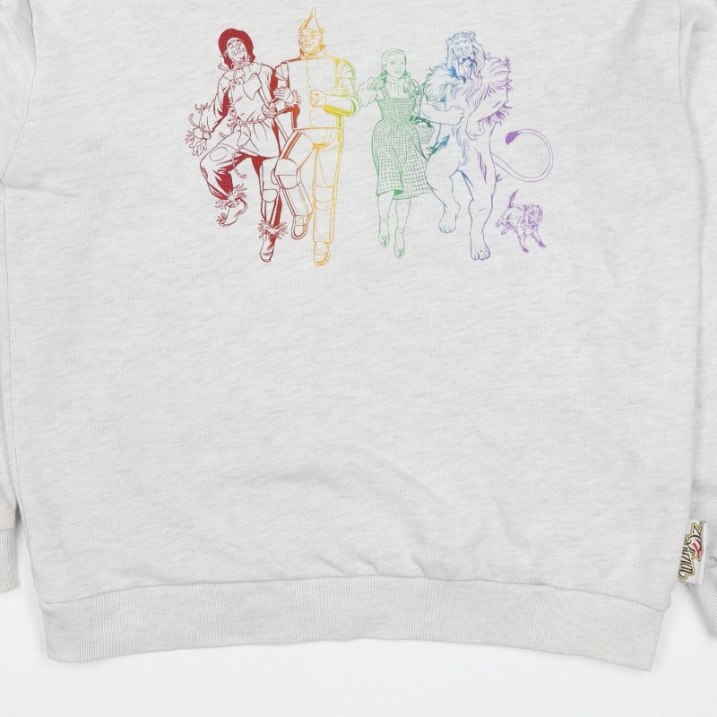 Wizard of Oz Women’s Grey M Rainbow Graphic Crew Neck Sweatshirt
