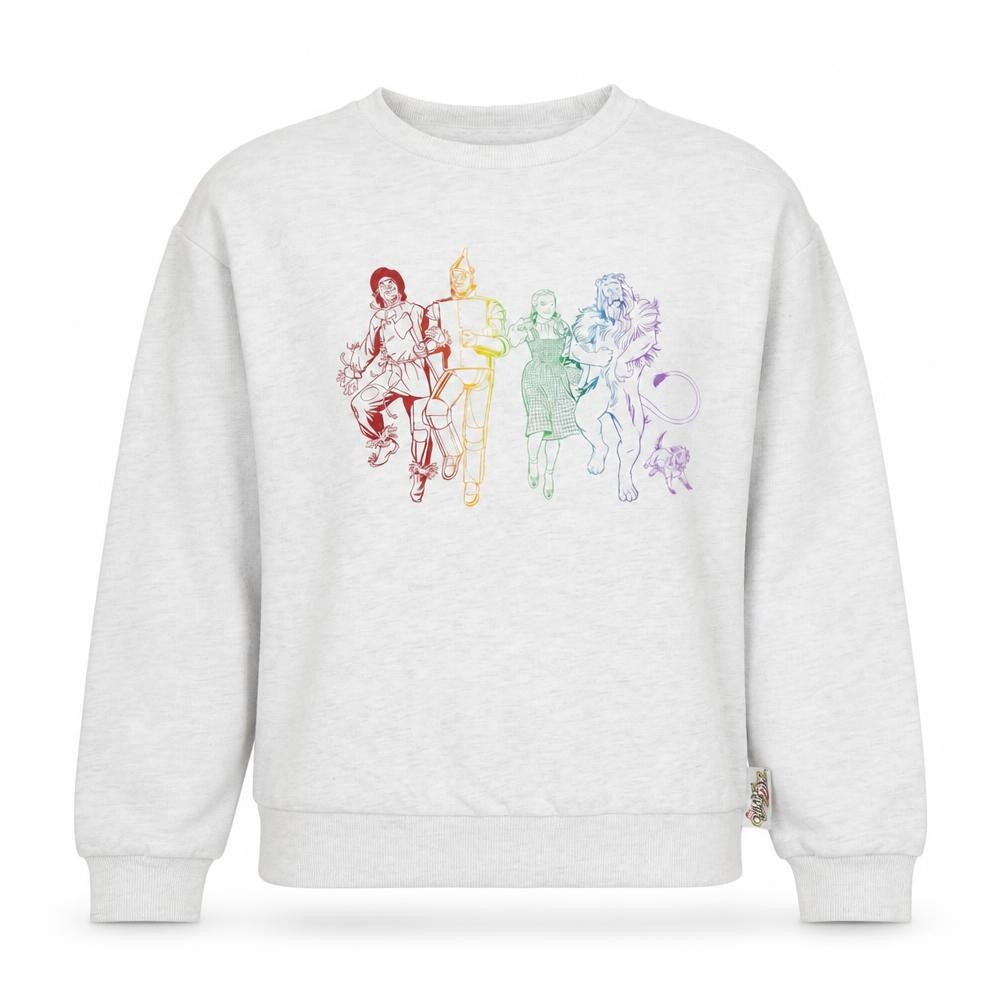 Wizard of Oz Women’s Grey M Rainbow Graphic Crew Neck Sweatshirt