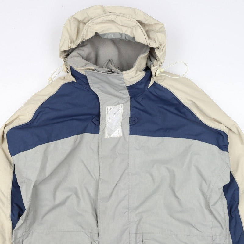 Splashdown Men Grey Blue M Waterproof Hooded Ski Rain Jacket