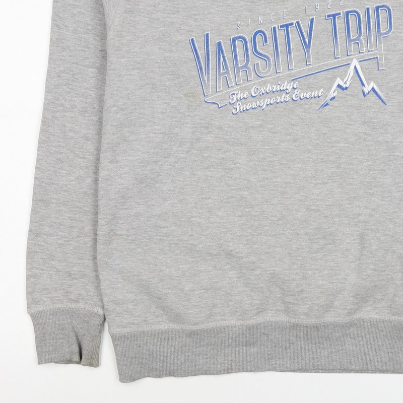 Varsity Trip Men's Grey M Pullover Sweatshirt Graphic Ski 2014