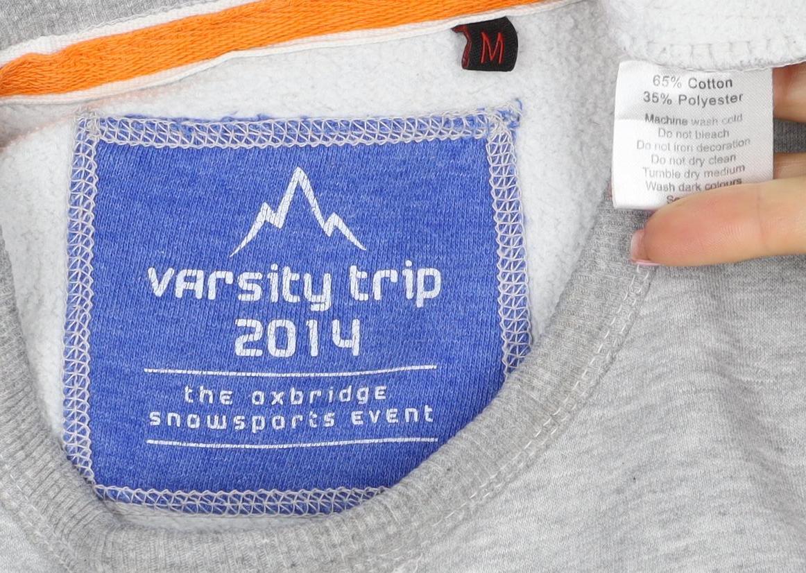 Varsity Trip Men's Grey M Pullover Sweatshirt Graphic Ski 2014