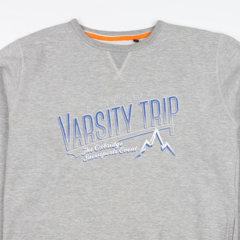 Varsity Trip Men's Grey M Pullover Sweatshirt Graphic Ski 2014