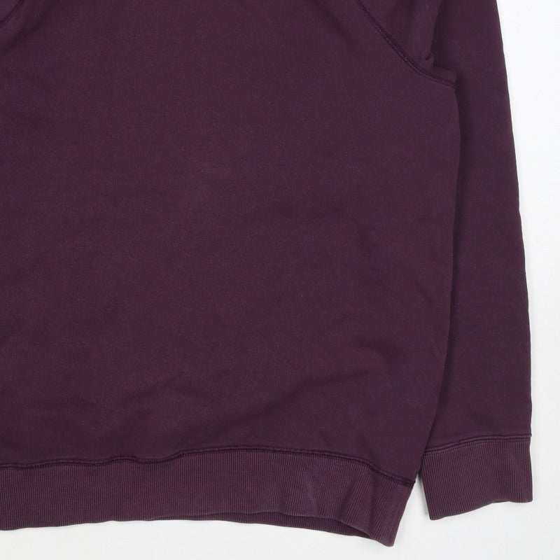 H&M Men’s Purple M Crew Neck Cotton Blend Pullover Sweatshirt