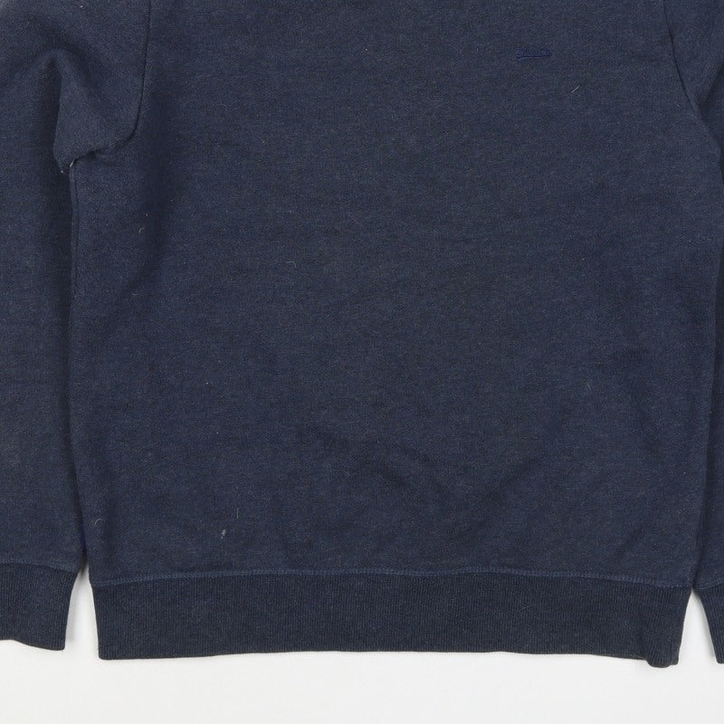 Superdry Men’s Blue L Crew Neck Logo Fleece Pullover Sweatshirt