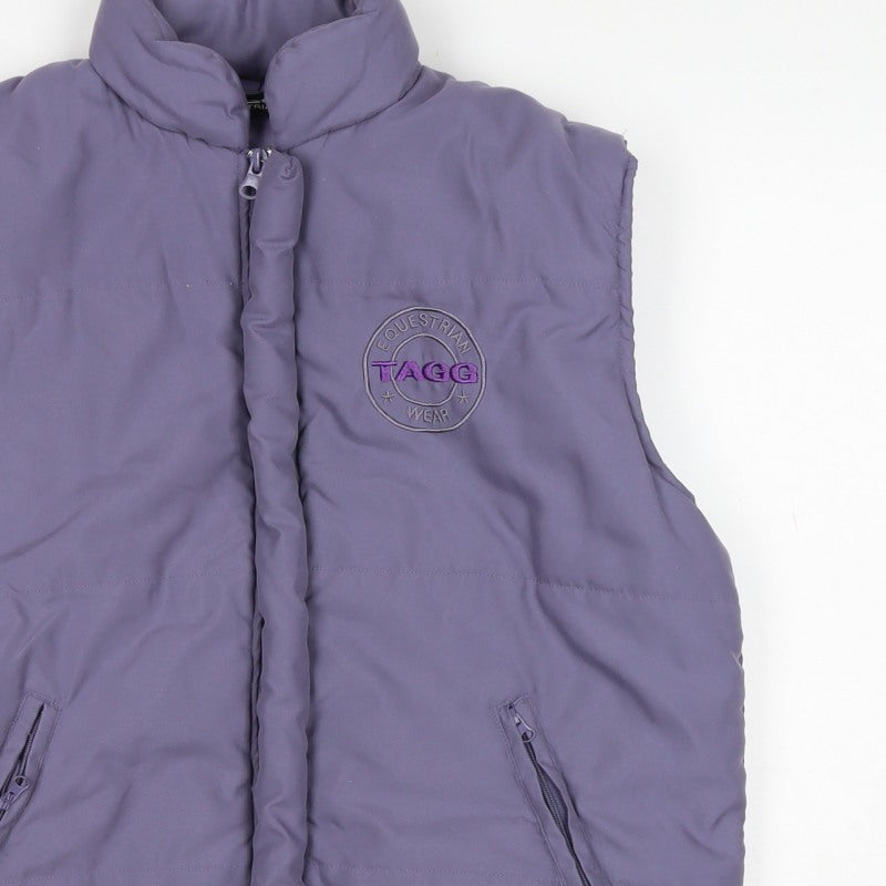Tagg Equestrian Women's Purple M Padded Puffer Bodywarmer Gilet