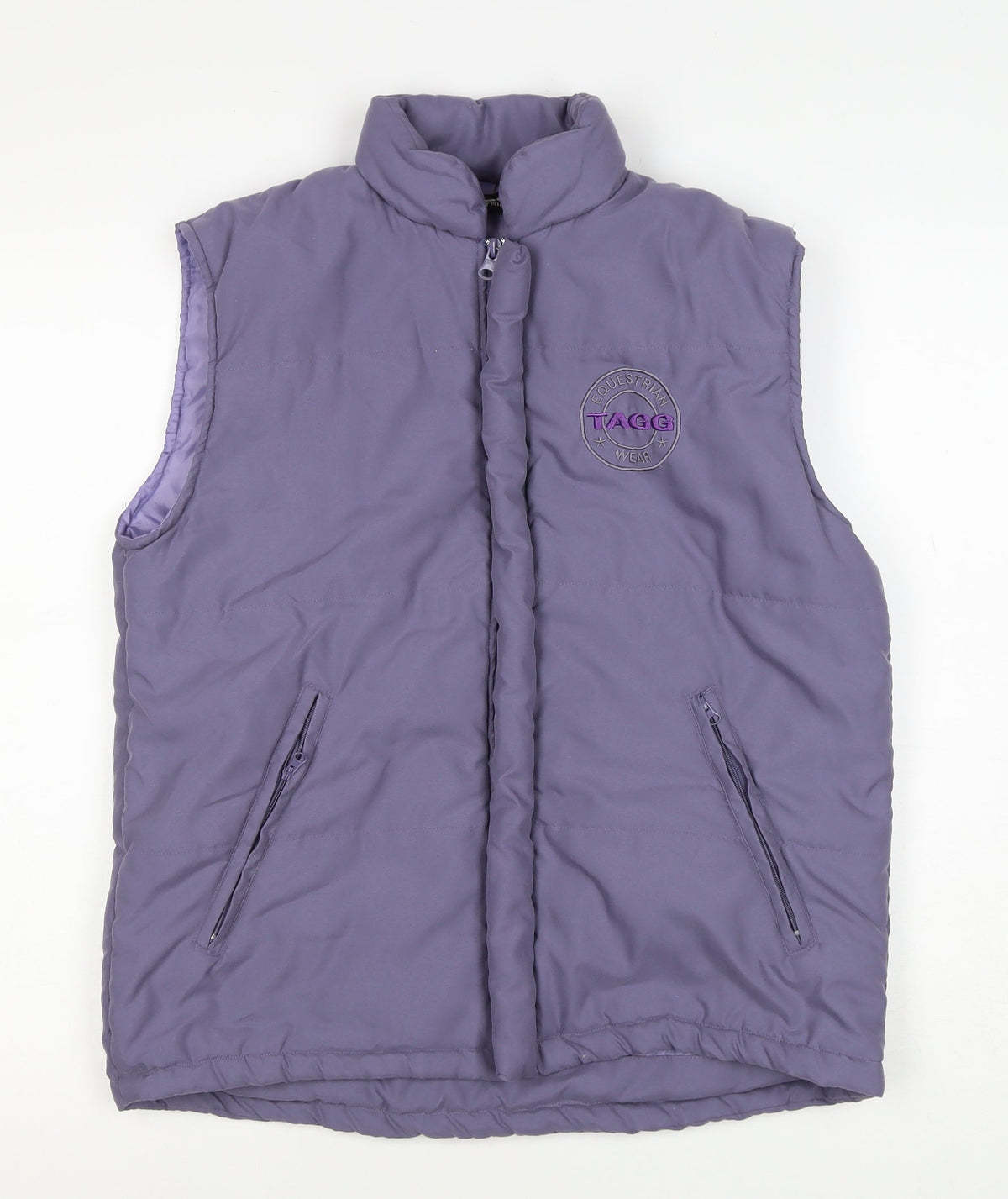 Tagg Equestrian Women's Purple M Padded Puffer Bodywarmer Gilet