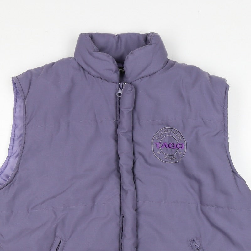 Tagg Equestrian Women's Purple M Padded Puffer Bodywarmer Gilet