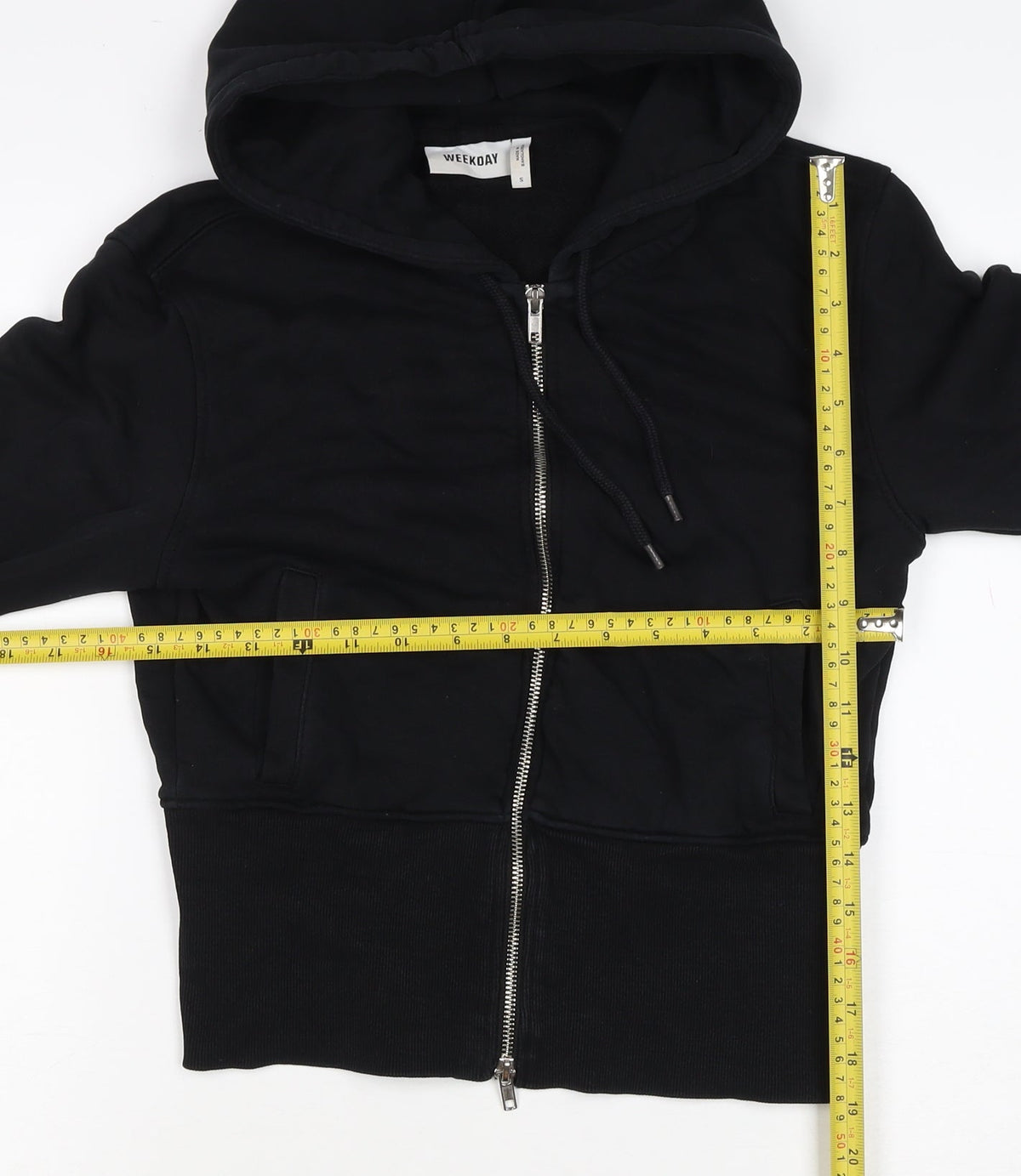 Weekday Women’s Black S Full Zip Hooded Hoodie