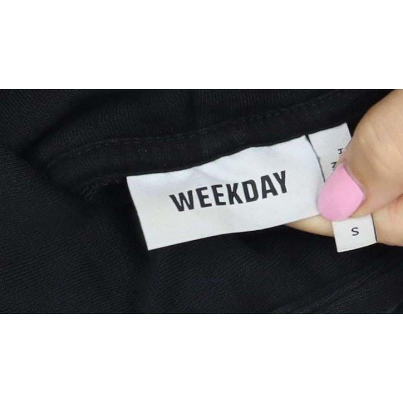 Weekday Women’s Black S Full Zip Hooded Hoodie