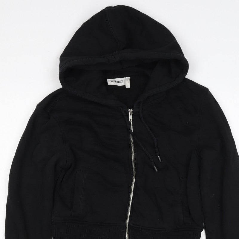 Weekday Women’s Black S Full Zip Hooded Hoodie