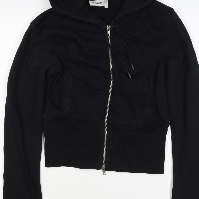Weekday Women’s Black S Full Zip Hooded Hoodie