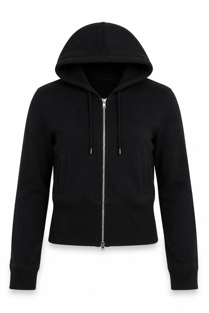 Weekday Women’s Black S Full Zip Hooded Hoodie