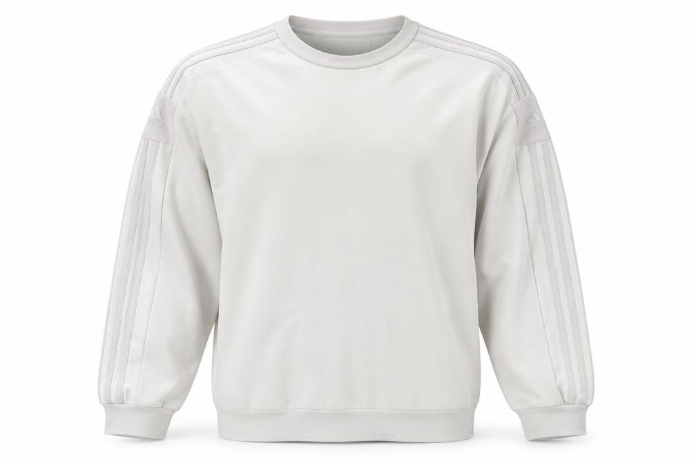Adidas Men’s White M 3-Stripes Crew Neck Pullover Sweatshirt