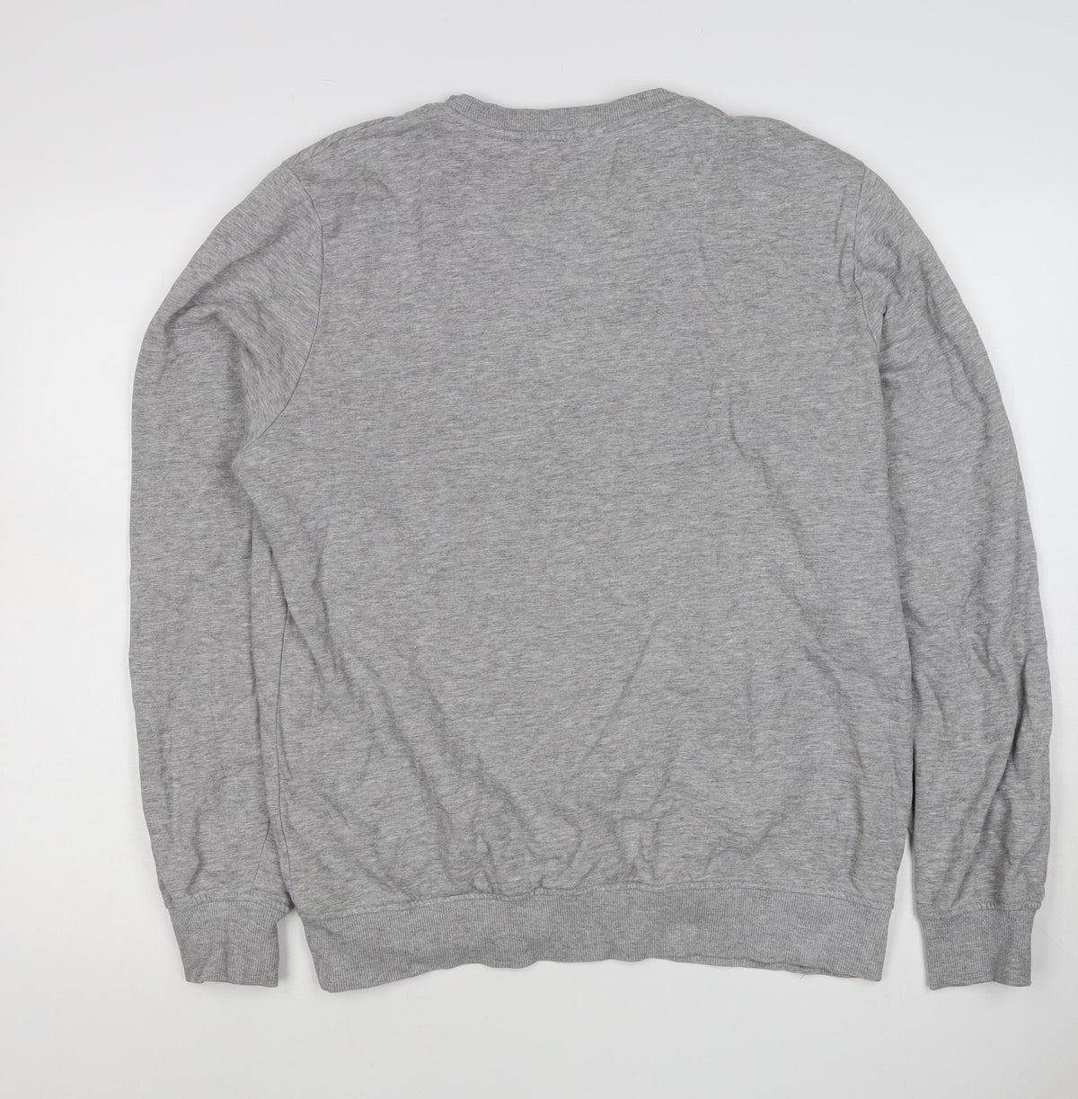 Threadbare Men’s Grey L Crew Neck Embroidered Logo Pullover Sweatshirt