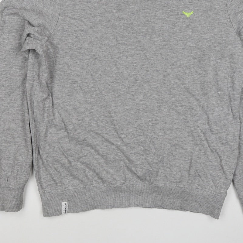 Threadbare Men’s Grey L Crew Neck Embroidered Logo Pullover Sweatshirt