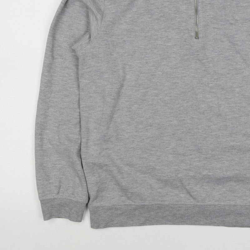 Zara Mens Grey M Quarter Zip Collared Pullover Sweatshirt