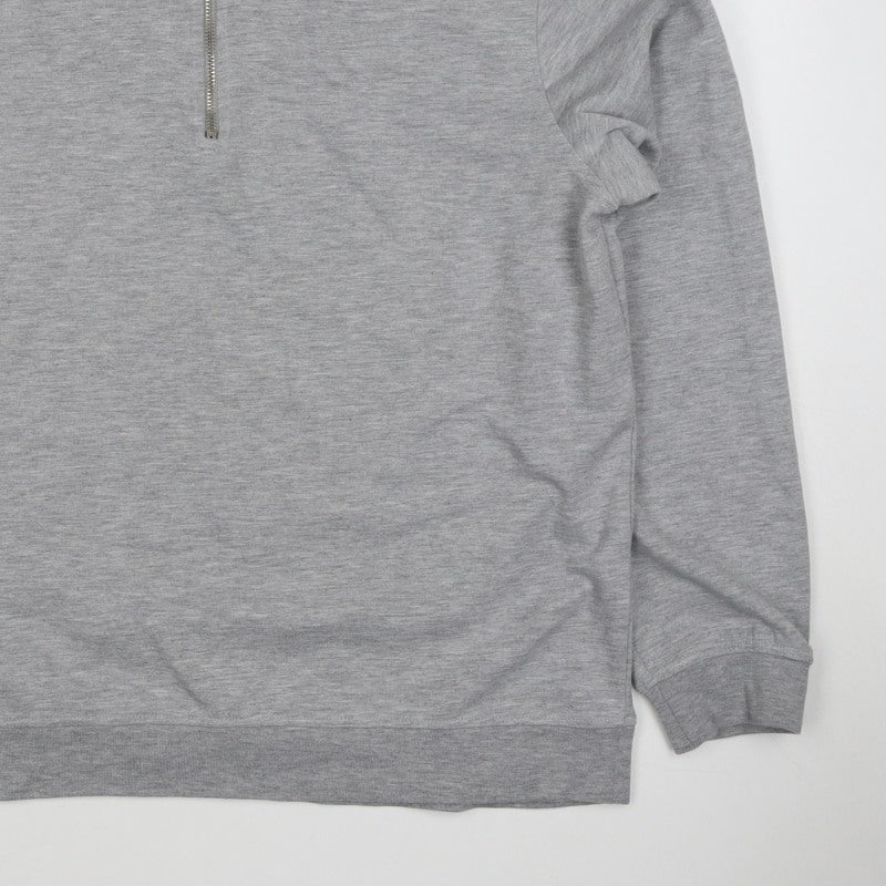 Zara Mens Grey M Quarter Zip Collared Pullover Sweatshirt