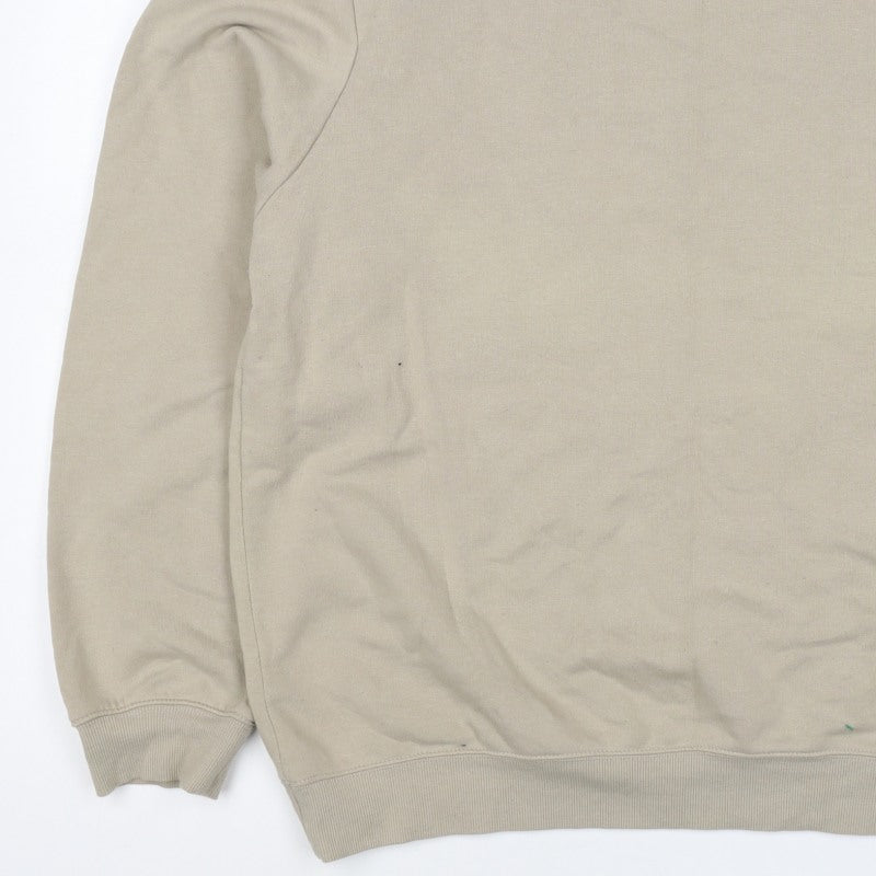 H&M Men’s Beige XL Crew Neck Pullover Fleece Sweatshirt