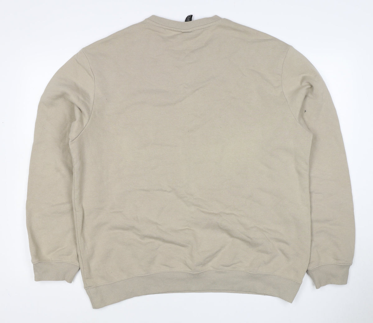 H&M Men’s Beige XL Crew Neck Pullover Fleece Sweatshirt