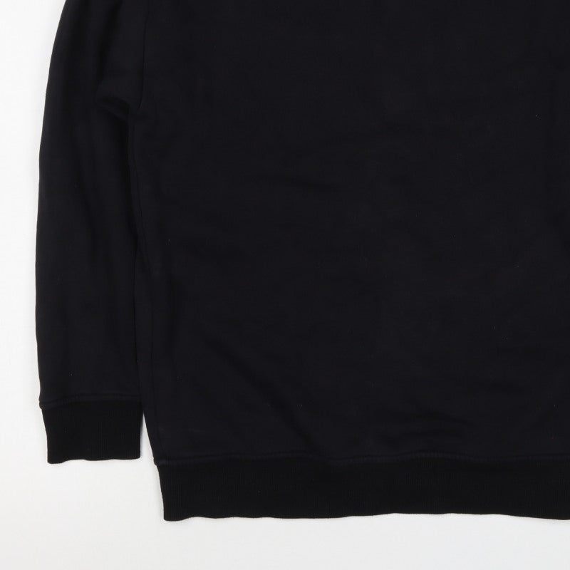 INRTD Men’s Black L Crew Neck Pullover Sweatshirt Long Sleeve