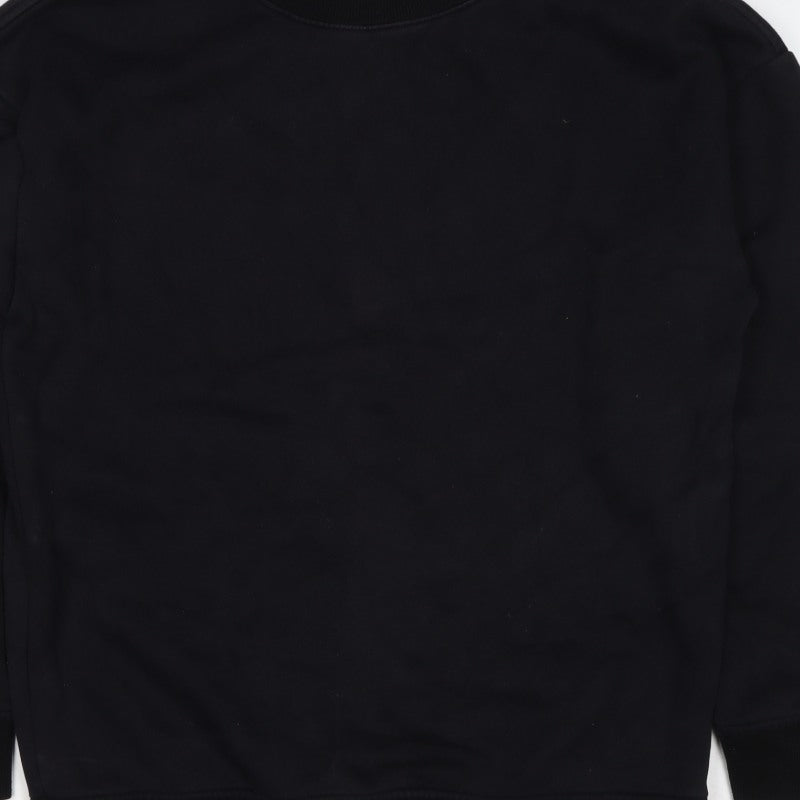 INRTD Men’s Black L Crew Neck Pullover Sweatshirt Long Sleeve