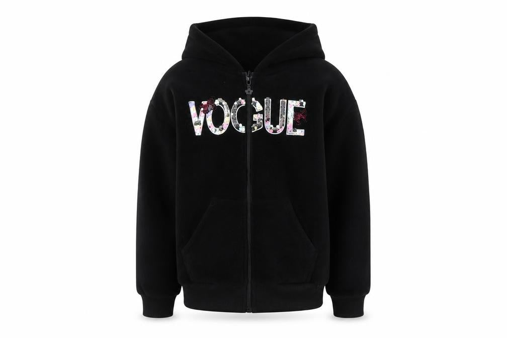 Magic Girl Girls Black 12 Years Full Zip Sequin Vogue Hoodie