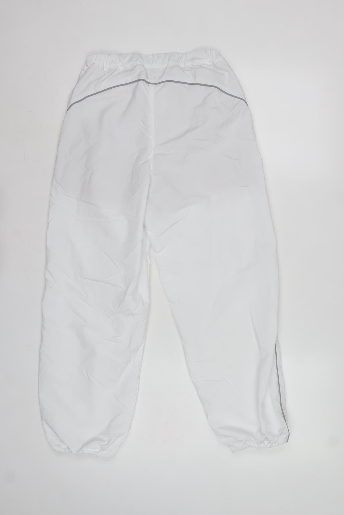 Uniqlo Unisex Kids White Jogger Trousers 9-10 Years Reflective NWT