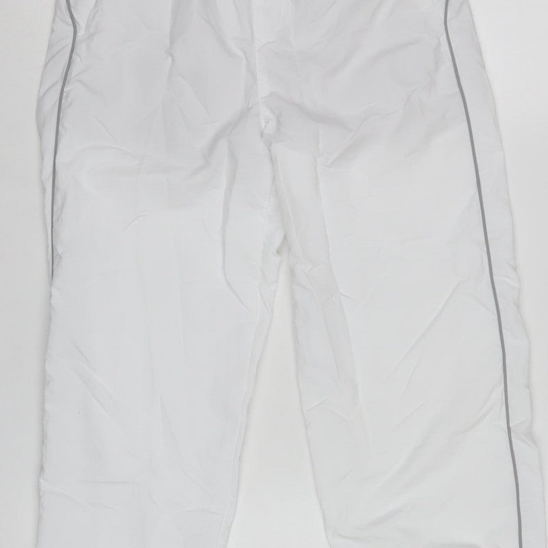 Uniqlo Unisex Kids White Jogger Trousers 9-10 Years Reflective NWT