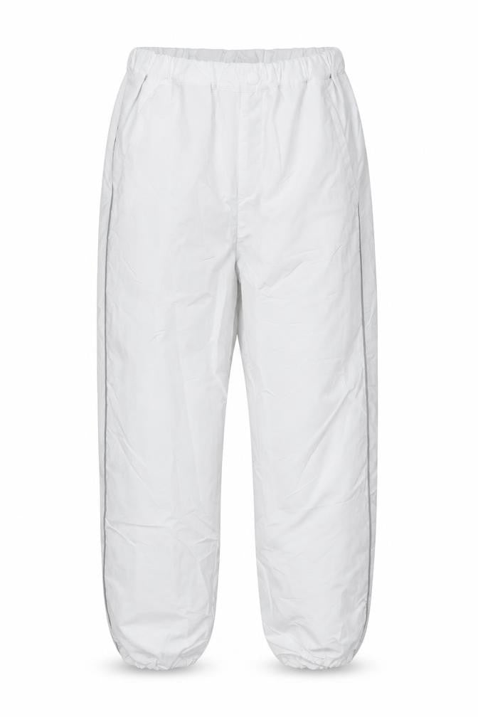 Uniqlo Unisex Kids White Jogger Trousers 9-10 Years Reflective NWT