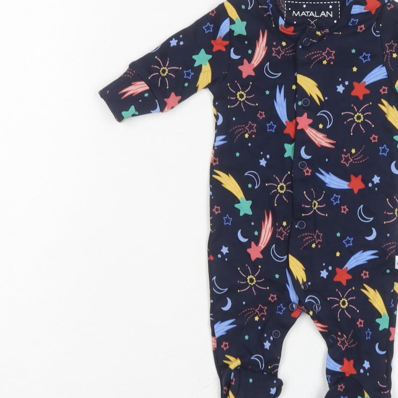 Matalan Unisex Baby Multicoloured Newborn Space Stars Babygrow NWT