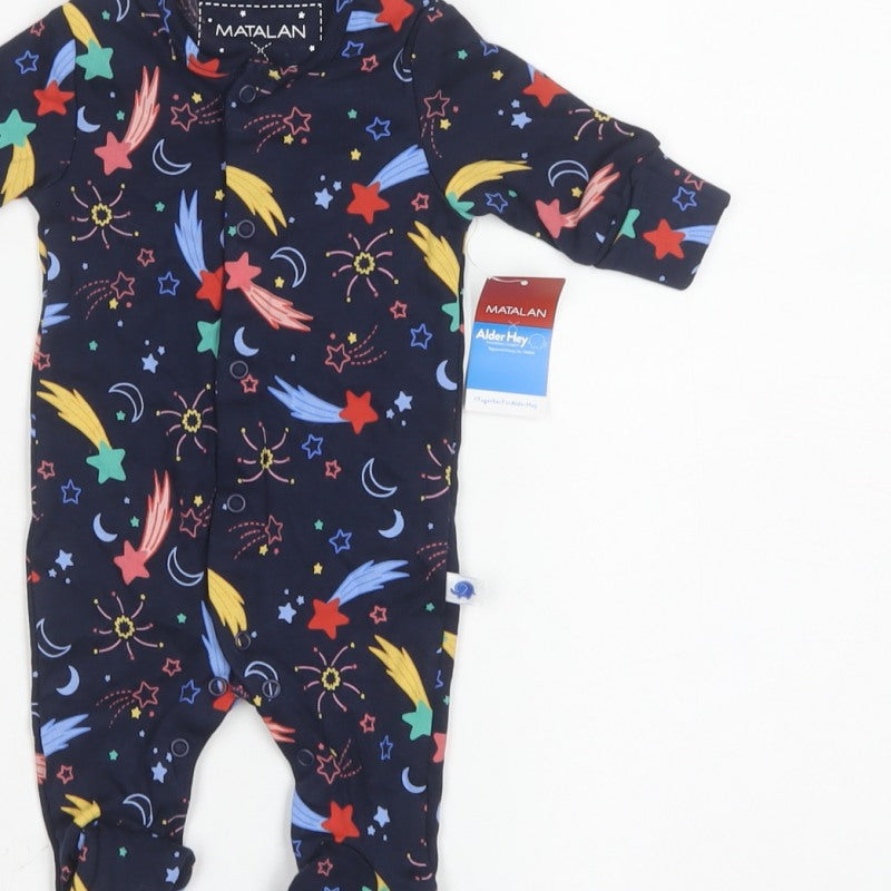 Matalan Unisex Baby Multicoloured Newborn Space Stars Babygrow NWT