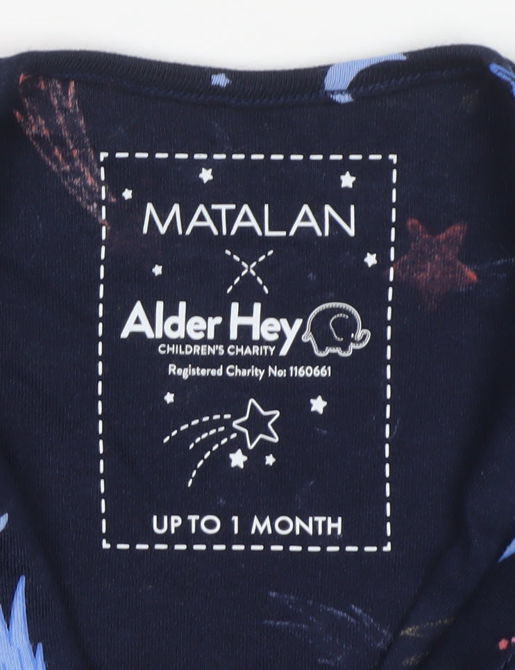 Matalan Unisex Baby Multicoloured Newborn Space Stars Babygrow NWT