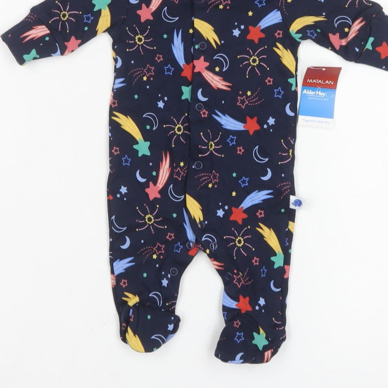 Matalan Unisex Baby Multicoloured Newborn Space Stars Babygrow NWT