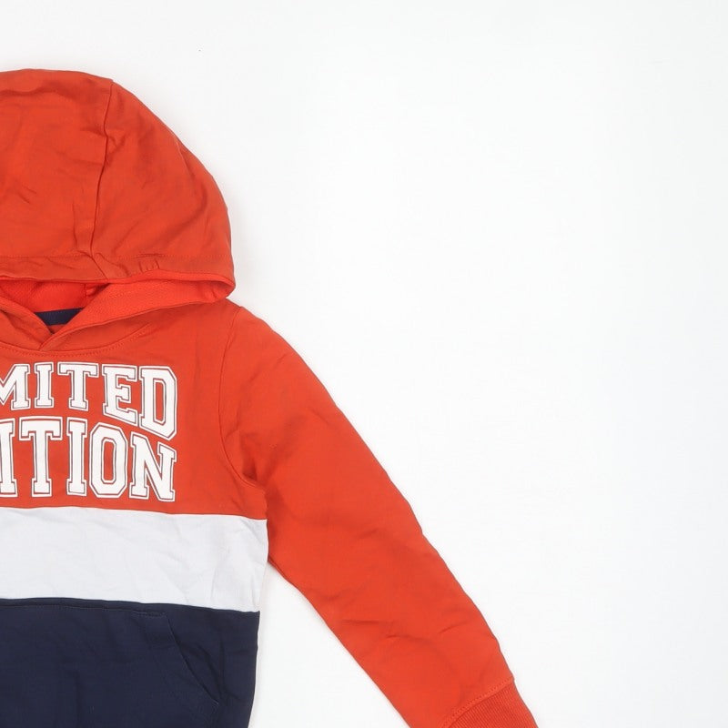 Max Boys Orange Colourblock Limited Edition Pullover Hoodie 4-5 Years