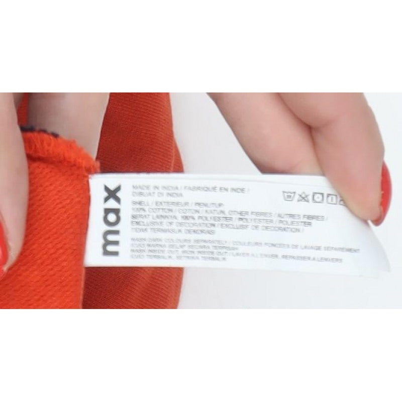 Max Boys Orange Colourblock Limited Edition Pullover Hoodie 4-5 Years