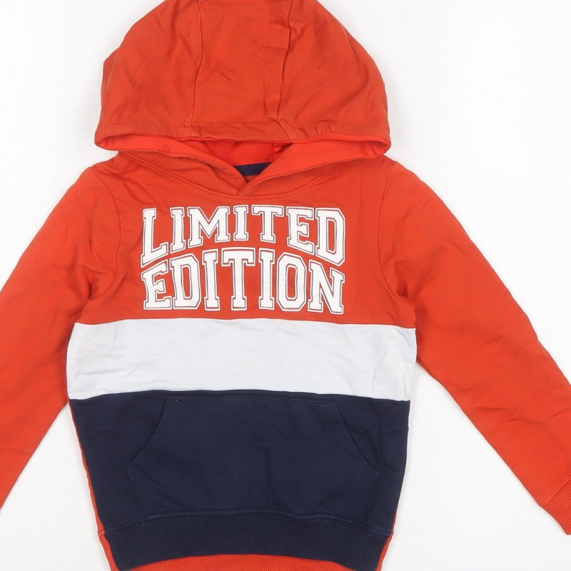 Max Boys Orange Colourblock Limited Edition Pullover Hoodie 4-5 Years