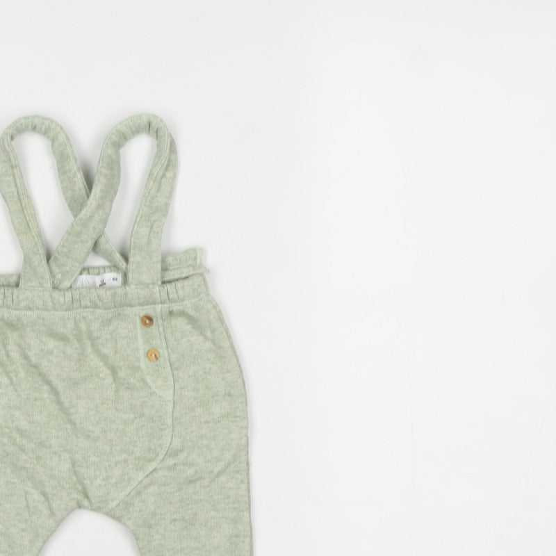 Zara Mini Unisex Baby Green 1-3 Months Jogger Suspender Trousers