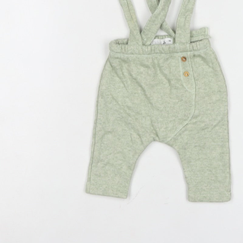 Zara Mini Unisex Baby Green 1-3 Months Jogger Suspender Trousers