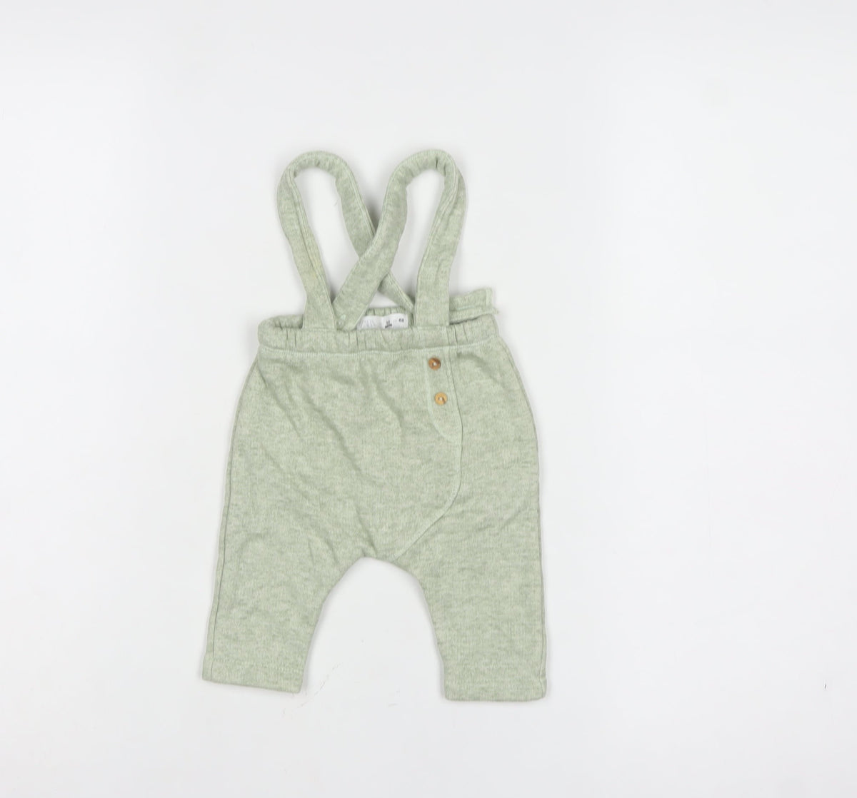 Zara Mini Unisex Baby Green 1-3 Months Jogger Suspender Trousers