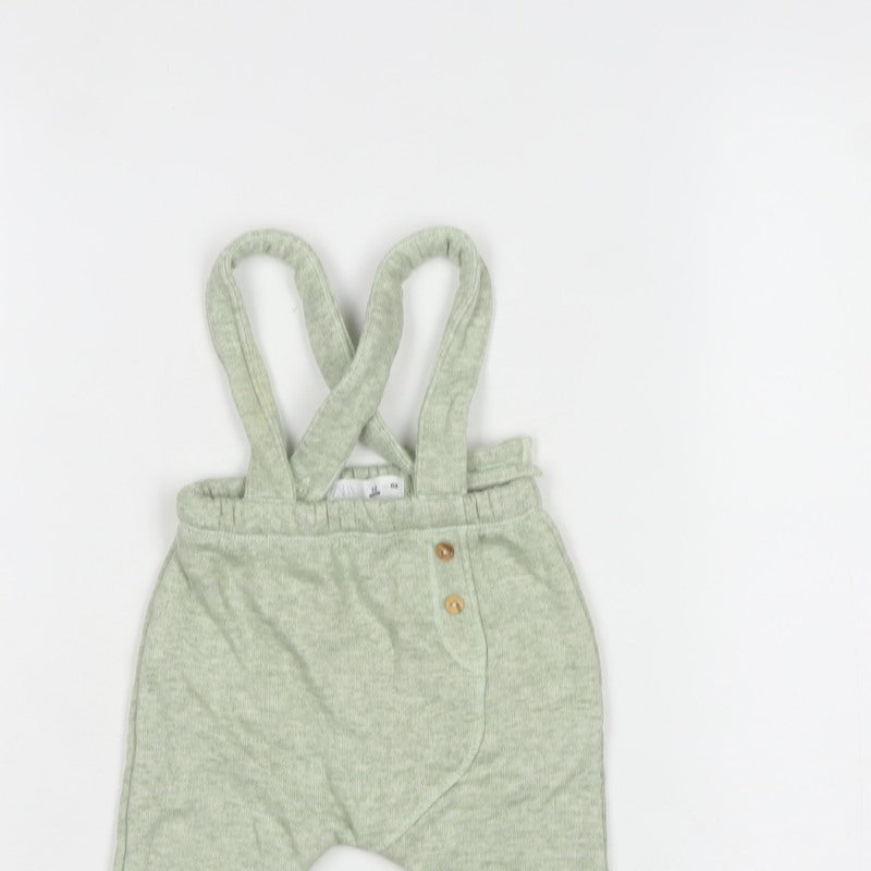 Zara Mini Unisex Baby Green 1-3 Months Jogger Suspender Trousers