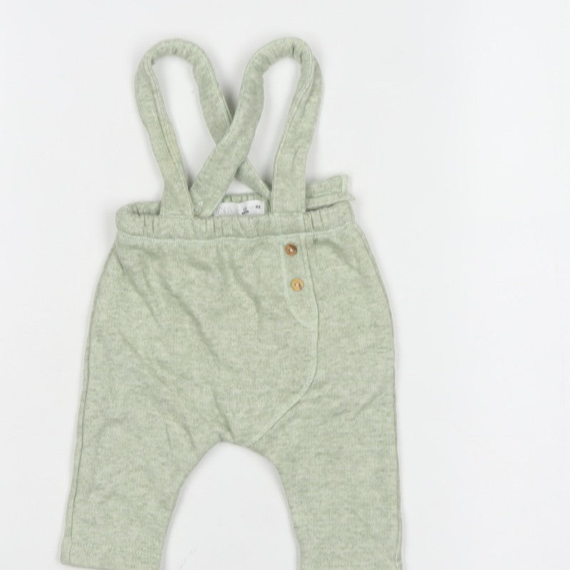 Zara Mini Unisex Baby Green 1-3 Months Jogger Suspender Trousers