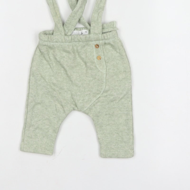 Zara Mini Unisex Baby Green 1-3 Months Jogger Suspender Trousers