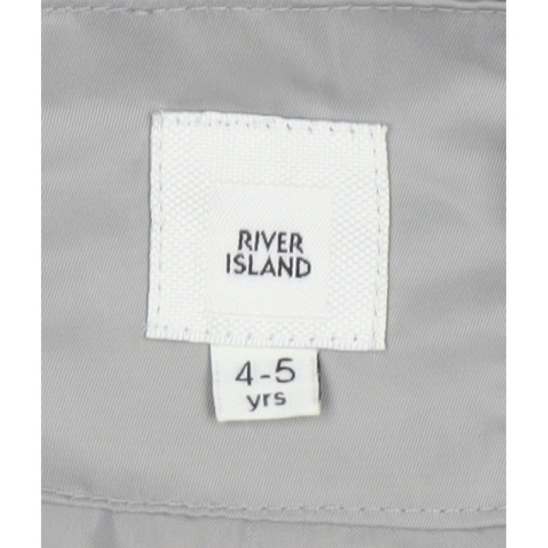 River Island Boys Grey 4-5 Years Bomber Jacket Padded Zip Pockets