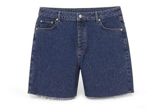 Own by Next Women Blue UK 14 W32 High Rise Cut-Off Denim Shorts