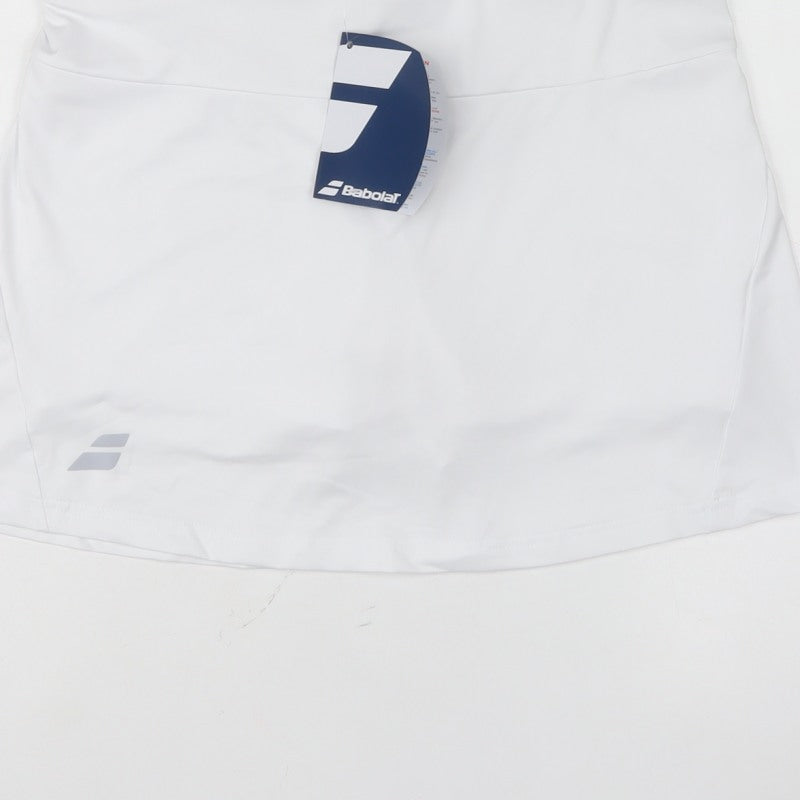 Babolat Women White M Athletic Tennis Short Skirt Stretch NWT