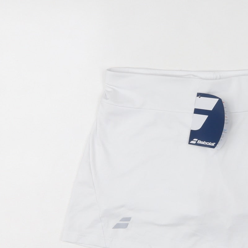 Babolat Women White M Athletic Tennis Short Skirt Stretch NWT