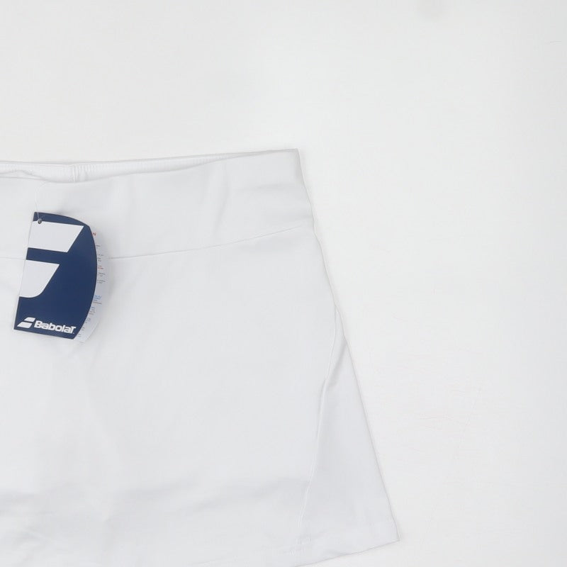 Babolat Women White M Athletic Tennis Short Skirt Stretch NWT