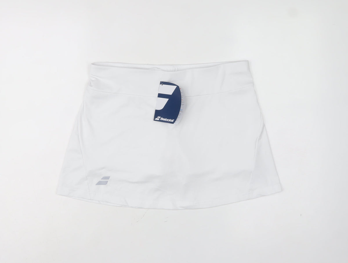 Babolat Women White M Athletic Tennis Short Skirt Stretch NWT