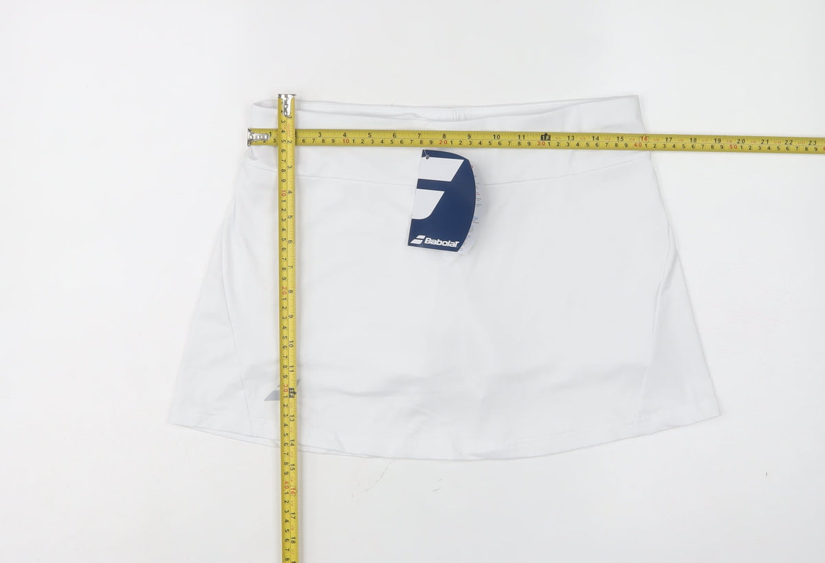 Babolat Women White M Athletic Tennis Short Skirt Stretch NWT