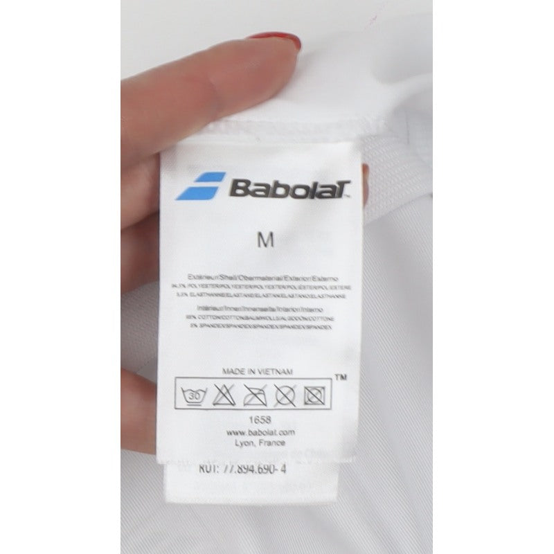 Babolat Women White M Athletic Tennis Short Skirt Stretch NWT